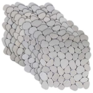 vidaXL Kameninov&eacute; dlaždice B&iacute;l&aacute; 30 x 30 cm Ř&iacute;čn&iacute; obl&aacute;zky