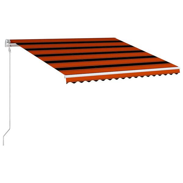 vidaXL Automatická zatahovací markýza 400 x 300 cm oranžovo-hnědá