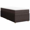 vidaXL Box spring postel s matrac&iacute; tmavě hněd&aacute; 100 x 200 cm textil