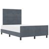 vidaXL Postel s boxspringem s čelo Tmavě &scaron;ed&aacute; 120 x 200 cm samet