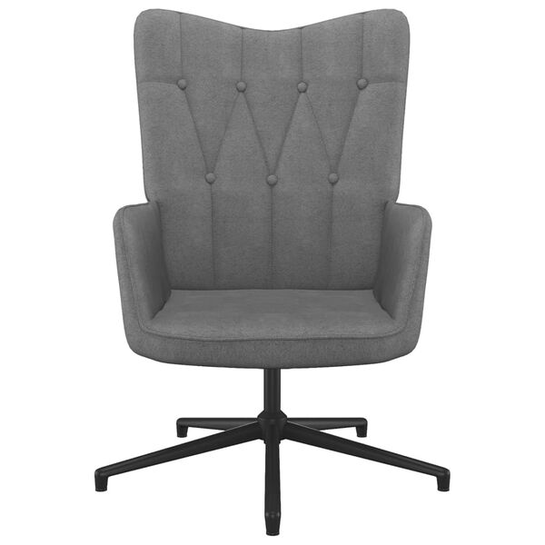 vidaXL Relaxačn&iacute; židle tmavě &scaron;ed&aacute; textil