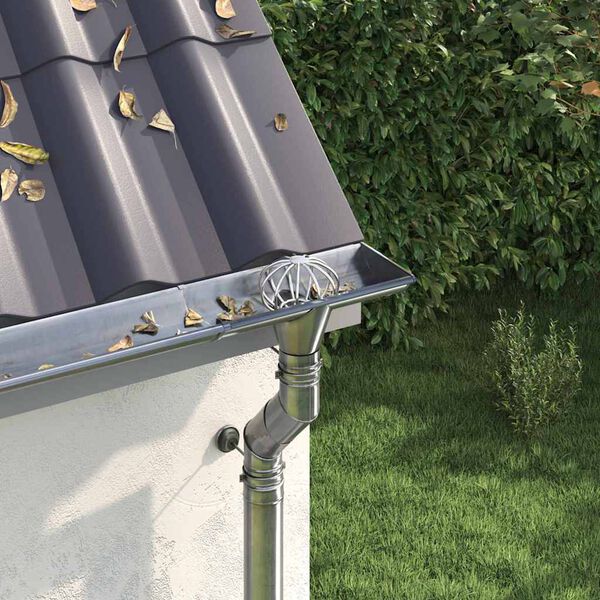 vidaXL Ochrana listů okapů 2 pcs Stř&iacute;brn&aacute; 50 mm Nerezov&aacute; ocel