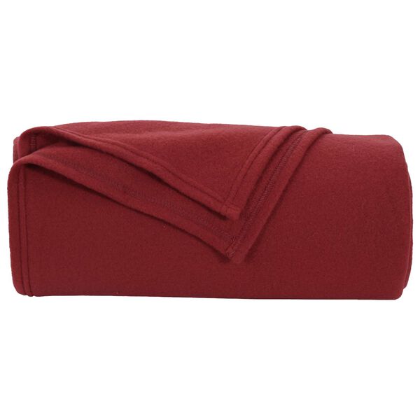 vidaXL Plažov&aacute; deka Bordeaux červen&aacute; 240 x 220 cm Fleece