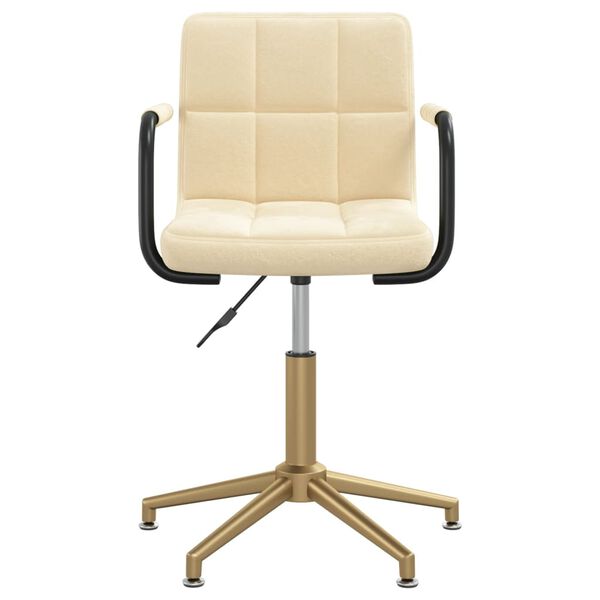 vidaXL Otočn&aacute; j&iacute;deln&iacute; židle kr&eacute;mov&aacute; samet