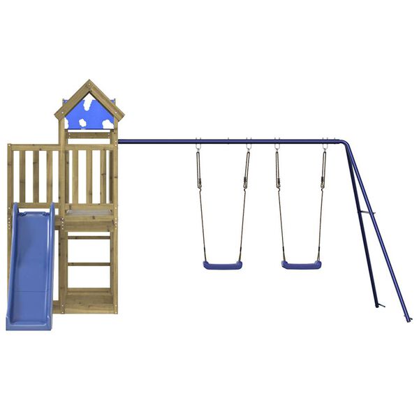 vidaXL Dětsk&eacute; hři&scaron;tě na zahradu impregnovan&eacute; borov&eacute; dřevo