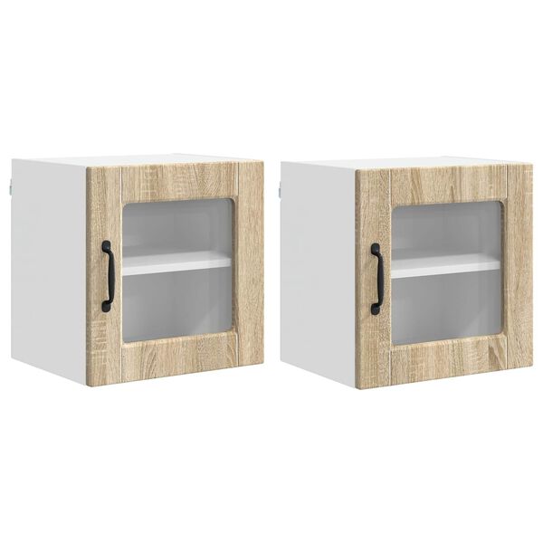 vidaXL Kuchyňsk&aacute; skř&iacute;ň s polic&iacute; 2 pcs Sonoma dub 40 x 31 x 40 cm