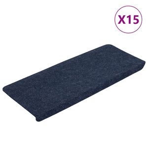 vidaXL Samolepic&iacute; n&aacute;&scaron;lapy na schody 15 ks 65x24,5x3,5 cm modr&eacute;
