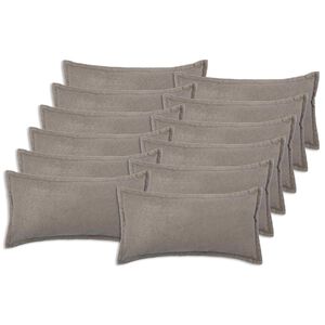 vidaXL Povlak na pol&scaron;t&aacute;ř 12 ks HOUTEN Světle &scaron;ed&aacute; 40 x 80 cm Boucl&eacute;