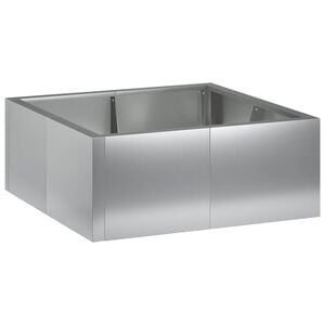 vidaXL Opěrn&aacute; zeď 4 ks 100 x 100 x 30 cm Pozinkovan&aacute; ocel Stř&iacute;brn&aacute;