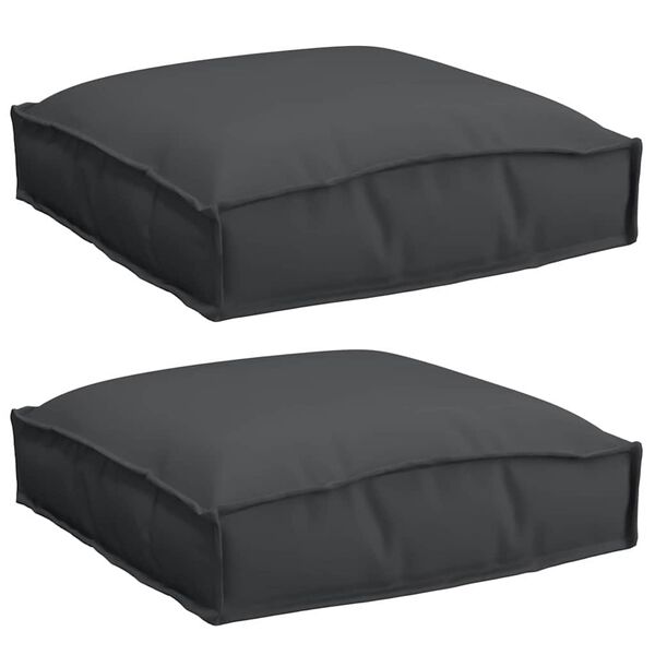 vidaXL Pol&scaron;t&aacute;ř 2 pcs Čern&aacute; 40 x 40 x 8 cm Oxford l&aacute;tka