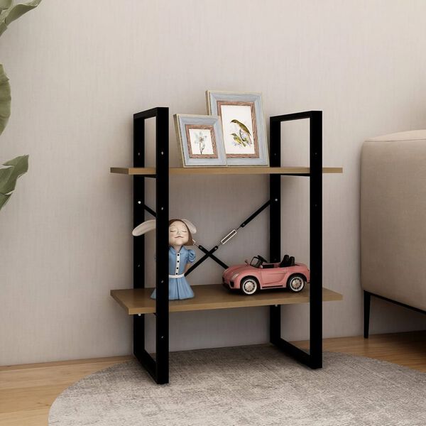 vidaXL Knihovna se 2 policemi medově hněd&aacute; 60x30x70cm masivn&iacute; borovice