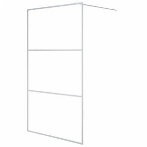 vidaXL Sprchov&aacute; z&aacute;stěna walk-in stř&iacute;brn&aacute; 115 x 195 cm čir&eacute; ESG sklo