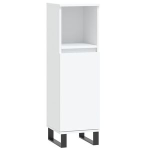 vidaXL Koupelnov&aacute; skř&iacute;ňka b&iacute;l&aacute; 30 x 30 x 100 cm kompozitn&iacute; dřevo