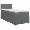 vidaXL Postel boxspring s matrac&iacute; s čelo Tmavě &scaron;ed&aacute; 90 x 190 cm Textil