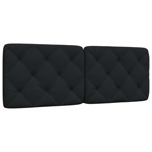 vidaXL Pol&scaron;t&aacute;ř na čelo postele čern&yacute; 120 cm textil
