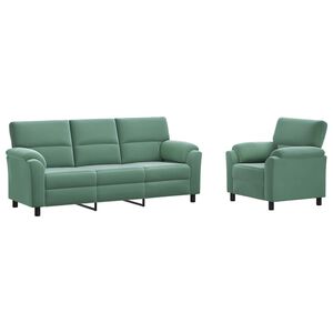 vidaXL Set pohovek 2 pcs Mořsk&aacute; zelen&aacute; Samet
