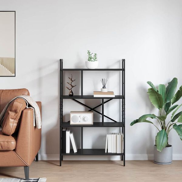 vidaXL Knihovna Čern&yacute; dub 75 x 30 x 123,5 cm kompozitn&iacute; dřevo