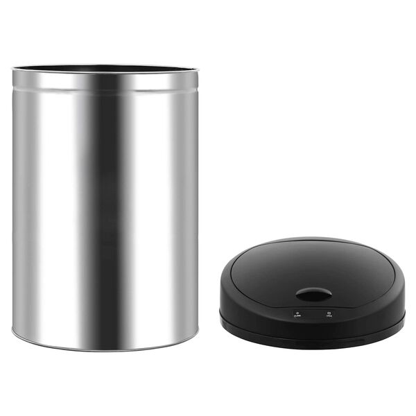 vidaXL Odpadkov&eacute; ko&scaron;e Čern&aacute; Nerezov&aacute; ocel