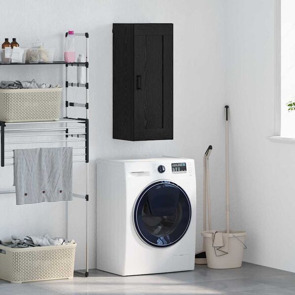 vidaXL N&aacute;stěnn&aacute; skř&iacute;ňka Čern&yacute; dub 34,5 x 34 x 90 cm kompozitn&iacute; dřevo