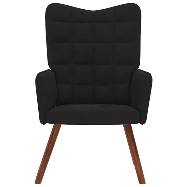 vidaXL Relaxační křeslo černé samet