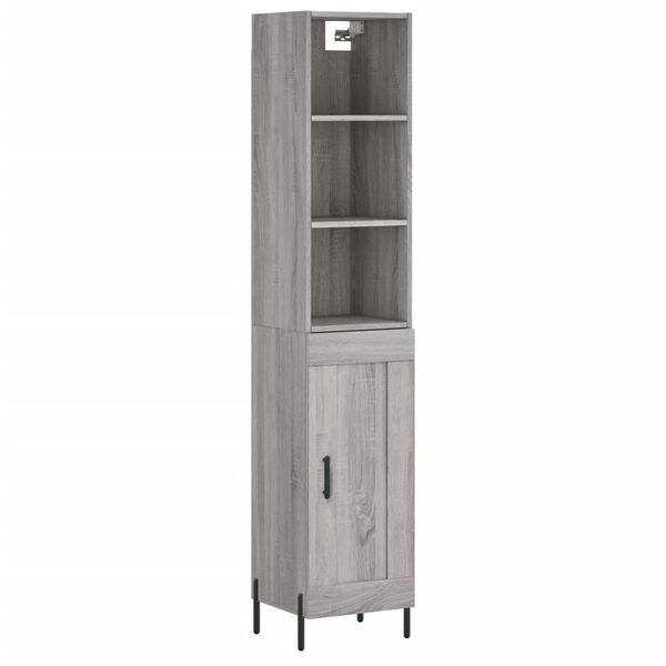 vidaXL Skř&iacute;ň highboard &scaron;ed&aacute; sonoma 34,5 x 34 x 180 cm kompozitn&iacute; dřevo
