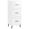 vidaXL Skř&iacute;ň highboard b&iacute;l&aacute; s vysok&yacute;m leskem 34,5x34x180 cm kompozit