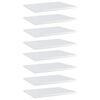 vidaXL Př&iacute;davn&eacute; police 8 ks b&iacute;l&eacute; vysok&yacute; lesk 40x30x1,5 cm dřevotř&iacute;ska