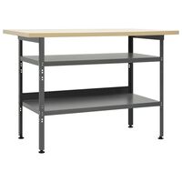 vidaXL Pracovní stůl šedý 120 x 60 x 85 cm ocel