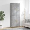 vidaXL Skříň highboard betonově šedá 69,5x34x180 cm kompozitní dřevo