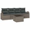 vidaXL Sada zahradn&iacute;ch pohovek 5 pcs 4-Seater &Scaron;ed&aacute; polyratan