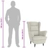vidaXL Křeslo krémově bílé samet