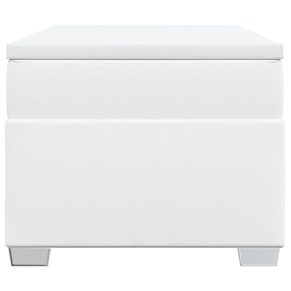 vidaXL Box spring postel s matrací bílá 100x200 cm umělá kůže