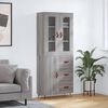 vidaXL Skř&iacute;ň highboard &scaron;ed&aacute; sonoma 69,5 x 34 x 180 cm kompozitn&iacute; dřevo