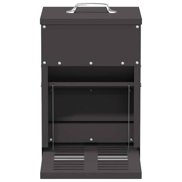 vidaXL Z&aacute;sobn&iacute;k pro slepice s ped&aacute;lem Čern&aacute; 25 x 42 x 40 cm