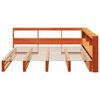 vidaXL Postel s knihovnou bez matrace 200 x 200 cm masivn&iacute; borovice