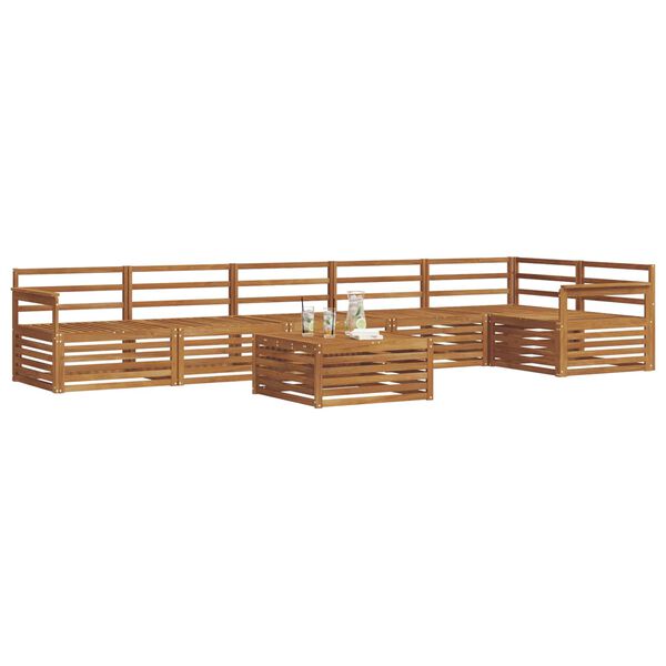 vidaXL Venkovn&iacute; pohovkov&aacute; souprava 7 pcs Př&iacute;rodn&iacute;