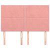 vidaXL Čelo postele růžov&eacute; 144x5x118/128 cm sametov&eacute;