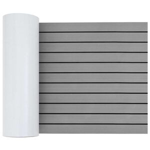 vidaXL Loďov&aacute; podložka Pruhovan&yacute; Světl&aacute; &scaron;ed&aacute; a čern&aacute; 240 x 60 cm EVA