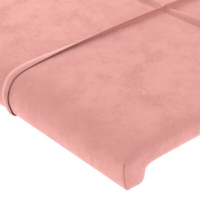vidaXL Čelo postele růžové 100x5x78/88 cm samet