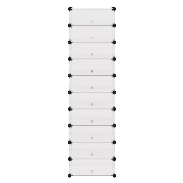 vidaXL Organiz&eacute;r na boty s 10 přihr&aacute;dkami, b&iacute;l&yacute;