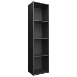 vidaXL Knihovna / TV skř&iacute;ňka čern&aacute; 36 x 30 x 143 cm kompozitn&iacute; dřevo