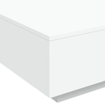 vidaXL Konferenční stolek s LED osvětlením bílý 80 x 80 x 31 cm