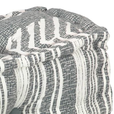 vidaXL Modulární pouf šedý pruhovaný textil