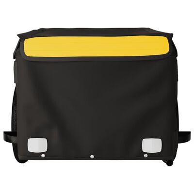 vidaXL Vozík za kolo černý a žlutý 30 kg železo