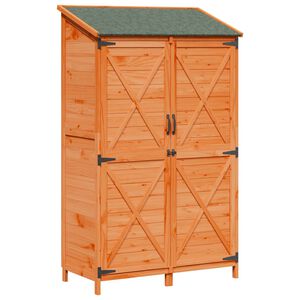 vidaXL Zahradn&iacute; shed Hněd&aacute; 106 x 56 x 176,5 cm Kompozitn&iacute; dřevo