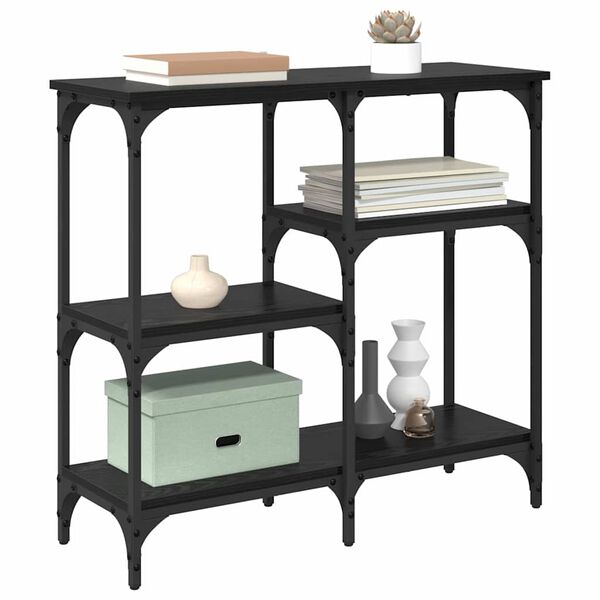 vidaXL Konzolov&yacute; stolek Čern&yacute; dub 80 x 29 x 75 cm kompozitn&iacute; dřevo