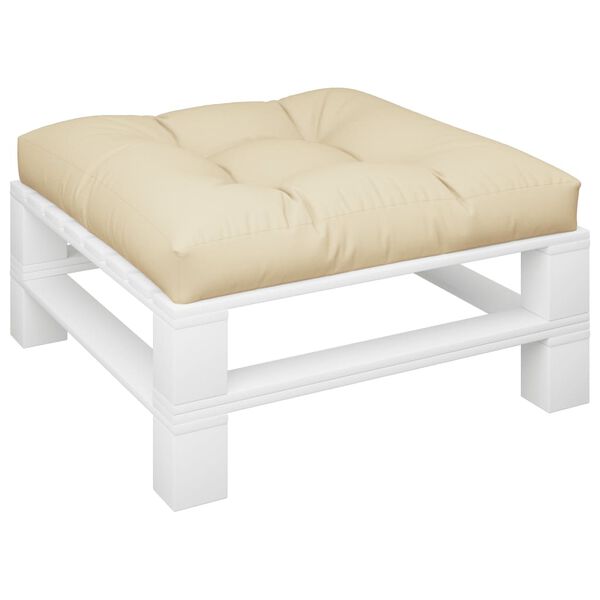 vidaXL Podu&scaron;ka na palety b&eacute;žov&aacute; 80 x 80 x 12 cm textil