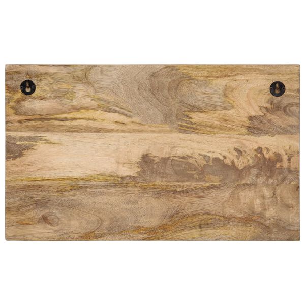 vidaXL N&aacute;stěnn&eacute; vě&scaron;&aacute;ky se 4 h&aacute;čky 2 ks masivn&iacute; mangovn&iacute;kov&eacute; dřevo