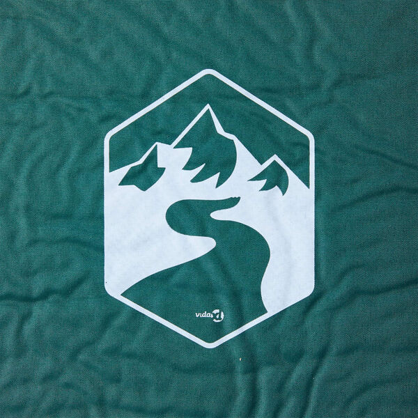 vidaXL Samonafukovací kempingová matrace s polštářem 1 osoba zelená