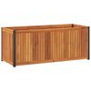 vidaXL Zahradn&iacute; truhl&iacute;k 110 x 45 x 44 cm masivn&iacute; ak&aacute;ciov&eacute; dřevo a ocel